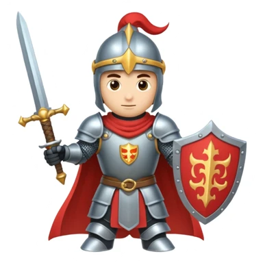 Battle mage: a knight in armor wielding both sword and magic sticker