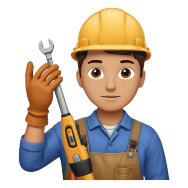 person Repairing a tool sticker