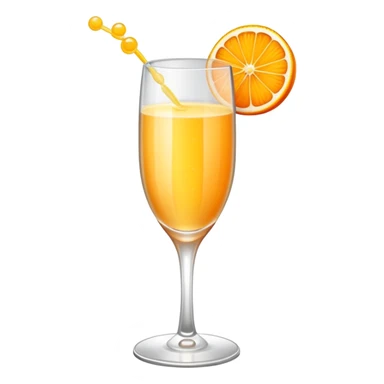 Mimosa drink in a champagne flute sticker