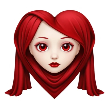 goth themed heart with a dark velvet drape sticker