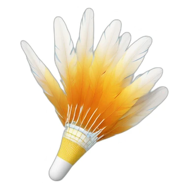 badminton feather shuttlecock sticker