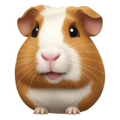 Guineapig with a piece of hay in his mouth sticker