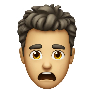 Shocking face sticker