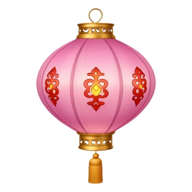 pink ornamented chinese lantern sticker