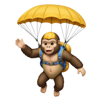 fait moi un gorille qui fait du parachute  sticker