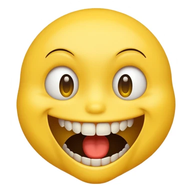 Weird creepy smile emoji sticker