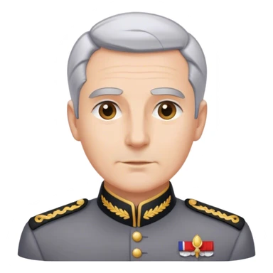 man with short, slicked-back gray hair well-fitted servant uniform sticker