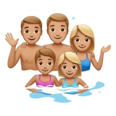family fun in the pool sticker