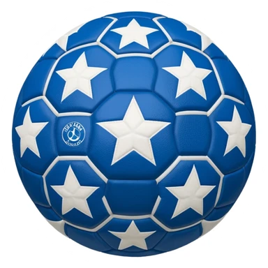 blue stars champions league soccer ball sticker