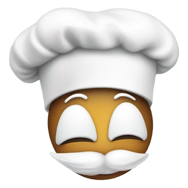 Kiss face emoji with chef hat sticker