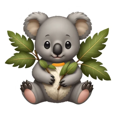 KOALA IN CHANGE WITH LEAVES sticker