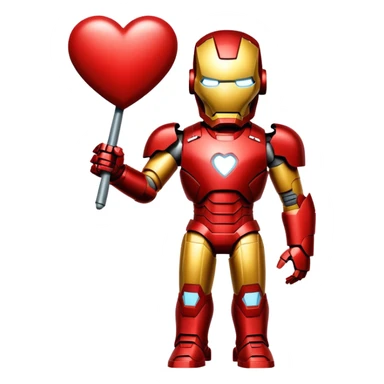 Iron man with sign „love you“ sticker