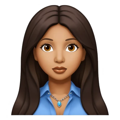 Toni Braxton with dark brown long hair  sticker