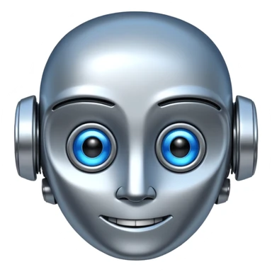 smiling robot sticker