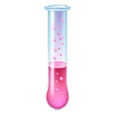 Test tube filled by light pink liquid sticker