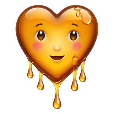 Heart with honey sticker