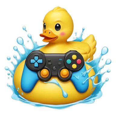 Rubber ducky angrily button smashing video game controller sticker