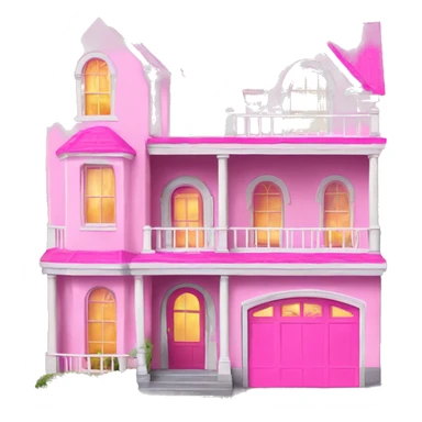 Pink Barbie dream house  sticker