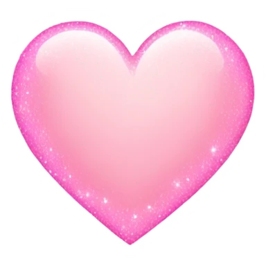 Light pink heart with sparkles surrounding sticker