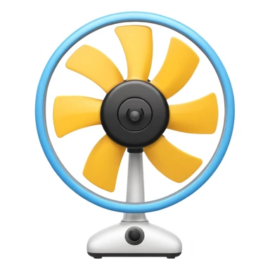 electric fan, classic emoji style, simple sticker