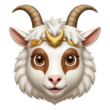 Goat face with horn sticker