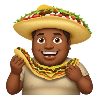 Fat mexican big teeth taco eater sticker