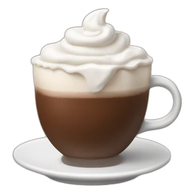 Hot cocoa with whipped cream sticker