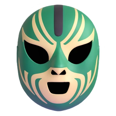 luchador mask in Milwaukee Bucks team colors forest green and cream sticker