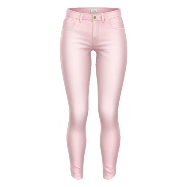 Realistic isolated side view of a pair of pastel Pink jegging pants. sticker