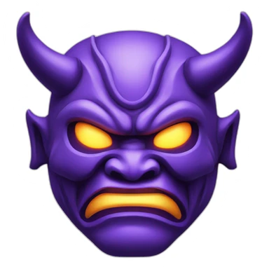ultraviolet japanese oni mask sticker
