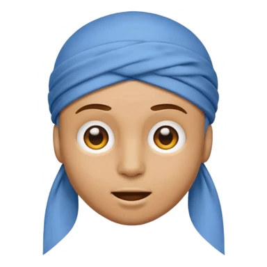 Emoji doing Rizz face with durag on head  sticker