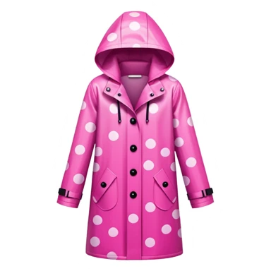 pink polka dot raincoat sticker