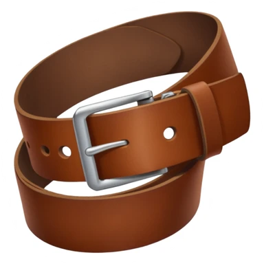 Hand holding folded in half belt at 45 degree angle sticker