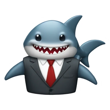shark with business suit sticker