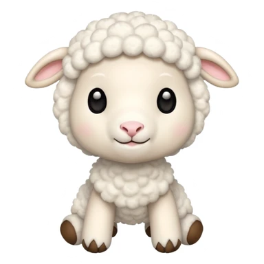 cute lamb stuffed animal sticker