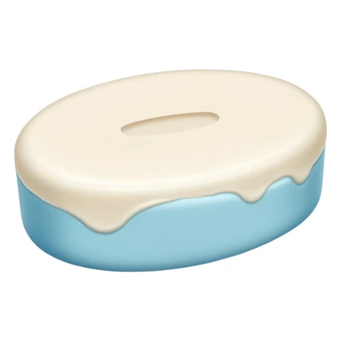 oval white soap sticker