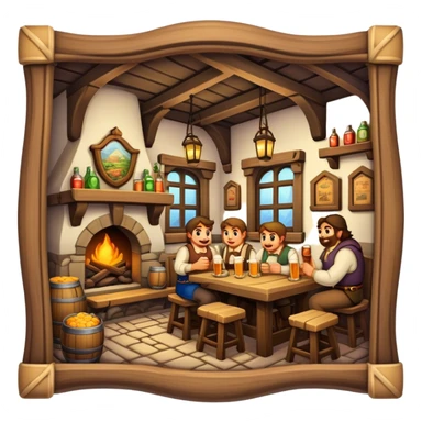 Cozy Fantasy tavern sticker