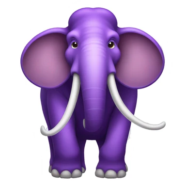 a purple mammoth sticker