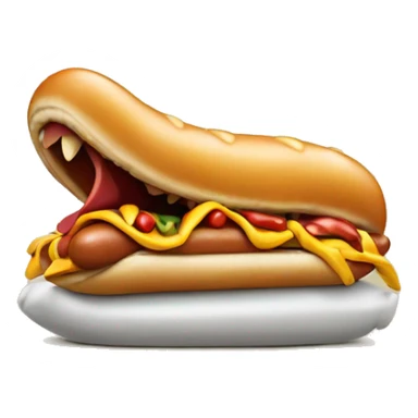 Dinosaur riding an hotdog sticker