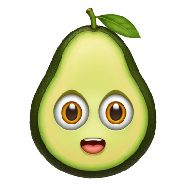 Avocado with 2 ayes and a 🫦 this mouth  sticker