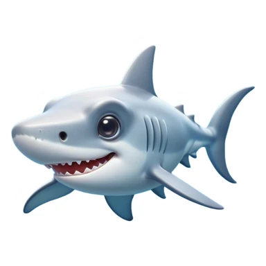 Cinematic Cute Hammerhead Shark Portrait Emoji, Head tilted playfully and inquisitively, with a charming, distinctive hammer-shaped head and wide, expressive eyes on either side, a sleek, smooth body accented by gentle fin curves, Simplified yet irresistibly adorable features, highly detailed, glowing with a soft, inviting ocean glow, high shine, affectionate and lively, stylized with a touch of whimsical marine charm, soft glowing outline, capturing the essence of a mischievous yet endearing hammerhead that seems as if it could swim out of the screen into your heart! sticker