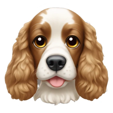Cocker spaniel with white dots on its face sticker