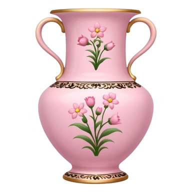pink christmas porcelain with flowers  sticker
