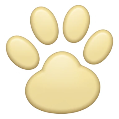 a pale pastel yellow pawprint sticker