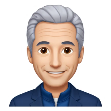Jeffery Epstein with dark blue jacket  sticker