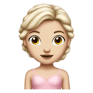 White girl ballerina with pink tutu sticker