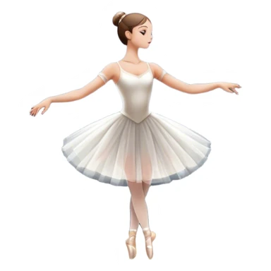 Icon for Ballet: a theater stage with silhouette of a ballerina in an elegant pose, surrounded by spotlight and stage lights. The icon should convey the grace and beauty of ballet, with focus on the dancer and the dramatic lighting. Transparent background. sticker