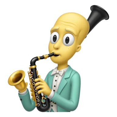Squidward tentacles playing a clarinet  sticker