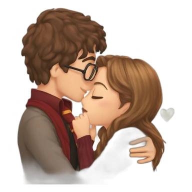 Harry Potter et Hermione Granger kissing sticker