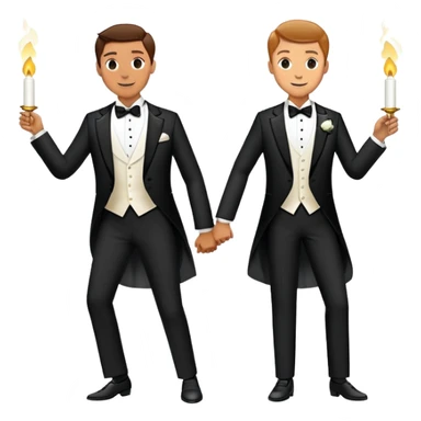Man and woman sneaking into wedding ceremony together, tiptoeing, both smoking joints, full body view sticker